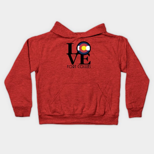 LOVE Fort Collins Kids Hoodie by HomeBornLoveColorado